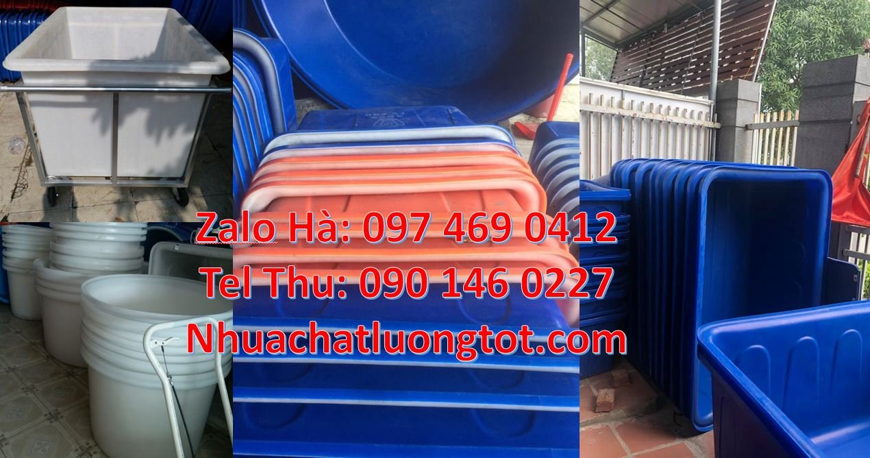 Bán thùng nhựa đựng nước 1000l hình tròn,thùng chứa nước hình chữ nhật