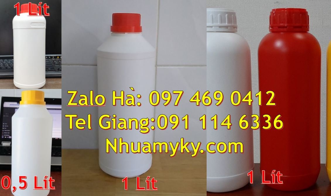 Bán chai nhựa 1l có nắp thoát khí đựng dầu nhớt,chai nhựa 0.5l đựng su