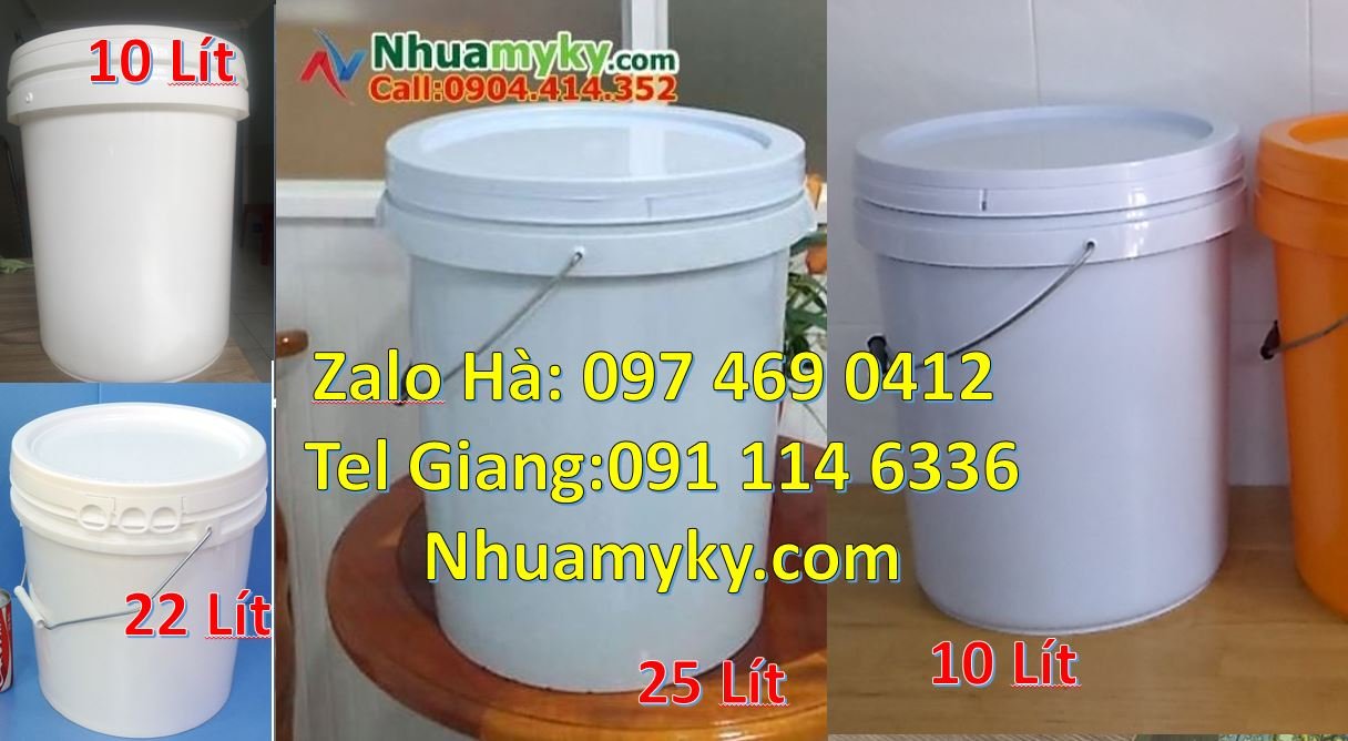 Bán thùng đựng sơn 25l có nắp chiết rót đựng hóa chất,thùng sơn 30l re