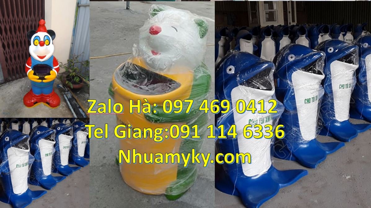 Bán thùng đựng rác hình con vật chất lượng cao,thùng rác hình con voi