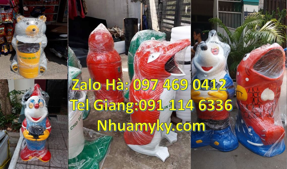 Bán thùng đựng rác hình con vật chất lượng cao,thùng rác hình con voi