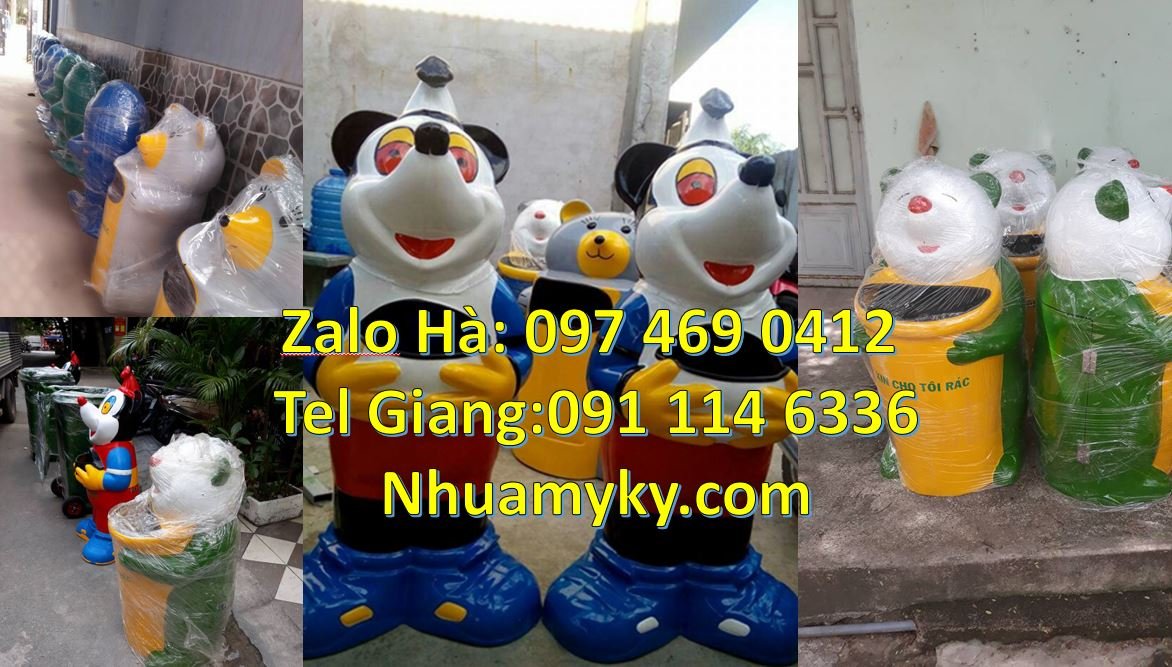 Bán thùng đựng rác hình con vật chất lượng cao,thùng rác hình con voi