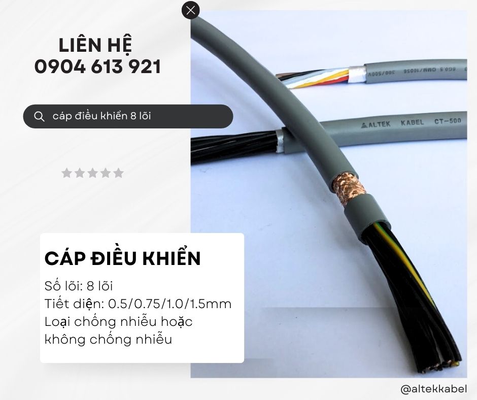Dây cáp điều khiển, cáp tín hiệu 6x0.5mm/6x0.75mm/6x1.0mm/6x1.0mm