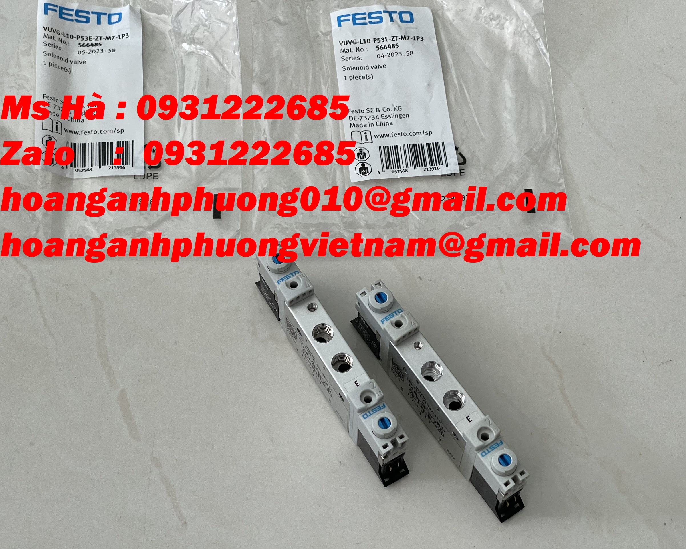 VUVG-L10-P53E-ZT-M7-1P3  van điện từ  hãng Festo nhập trực tiếp