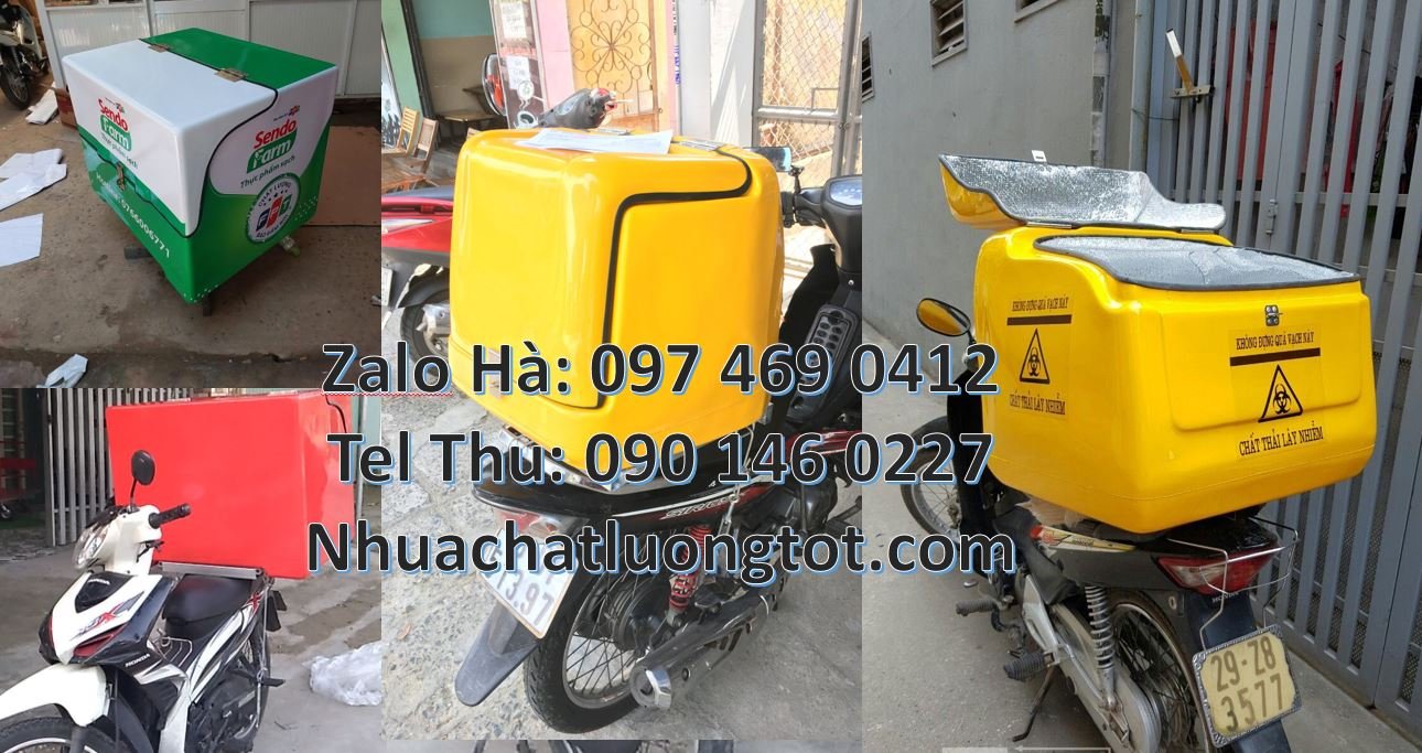 Bán thùng giao hàng đằng sau xe máy giá rẻ,thùng giao thư báo bưu điện