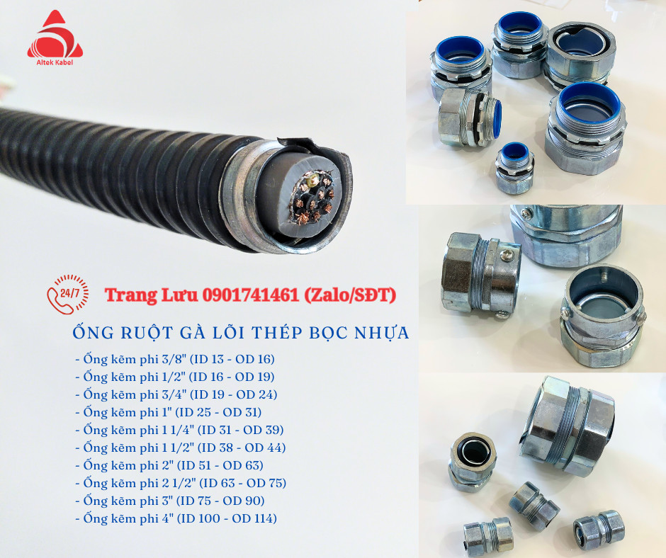 Ống ruột gà lõi thép 1inch phi 32 tại Đà Nẵng
