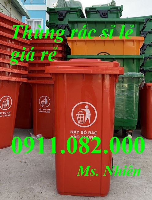 Thùng rác 120 lít, 240 lít giá rẻ tại vĩnh long