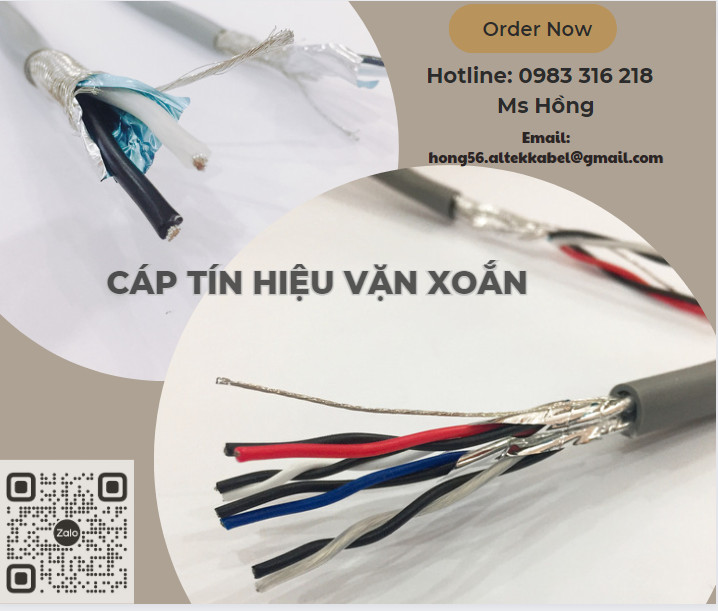 Cáp tín hiệu vặn xoắn 1,2,3( Pair) Altekkabel