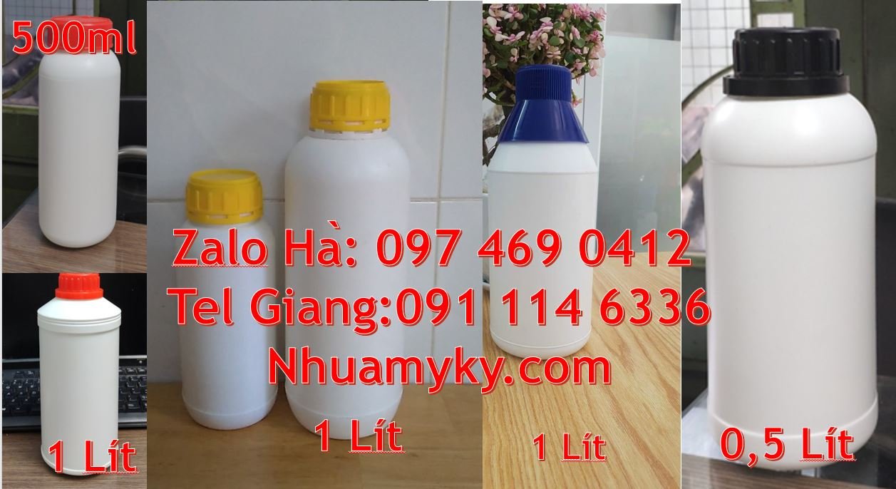Bán chai nhựa 1l có nắp thoát khí đựng chất lỏng,chai nhựa 0.5l giá rẻ