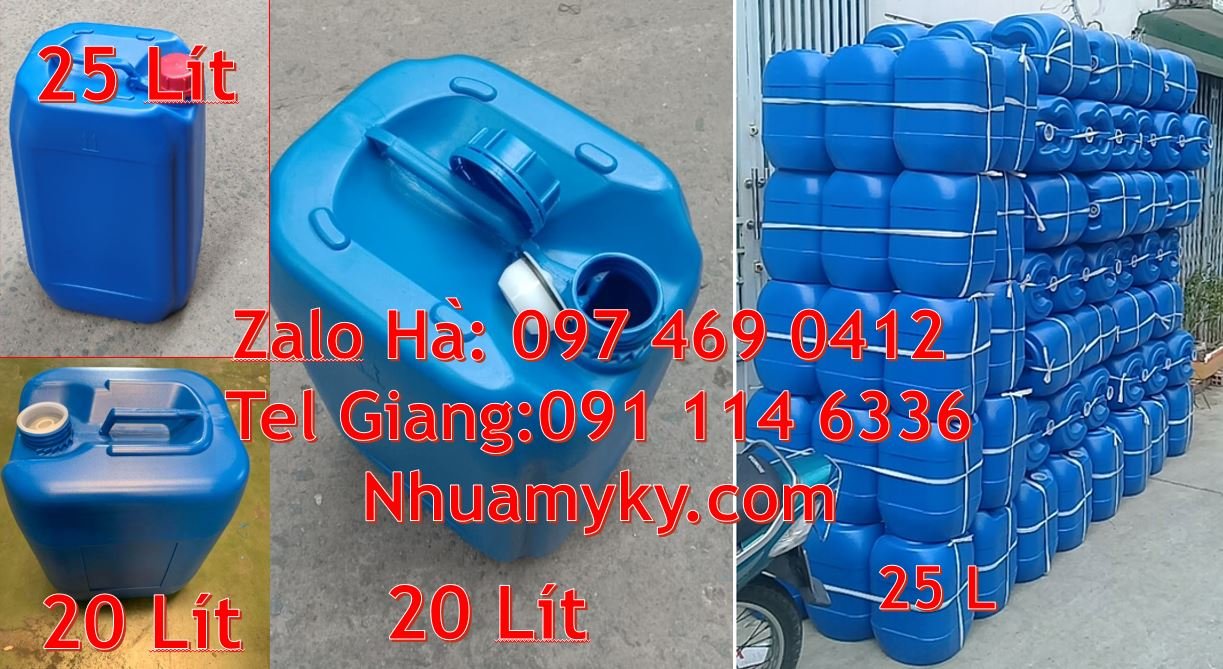 Bán can nhựa 25l có nắp thoát khí giá rẻ,can nhựa 20l đựng chất tẩy ru