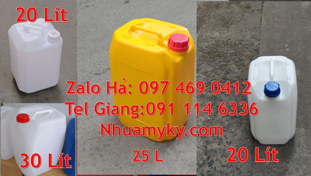 Bán can nhựa 25l có nắp thoát khí giá rẻ,can nhựa 20l đựng chất tẩy ru