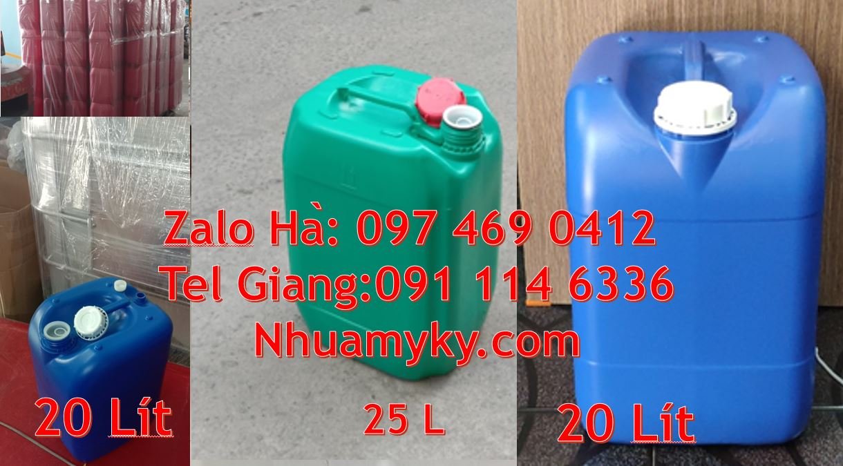 Bán can nhựa 25l có nắp thoát khí giá rẻ,can nhựa 20l đựng chất tẩy ru