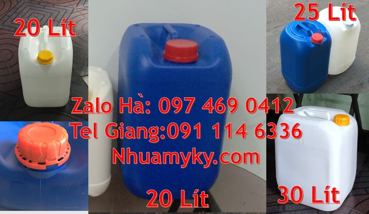 Bán can nhựa 25l có nắp thoát khí giá rẻ,can nhựa 20l đựng chất tẩy ru