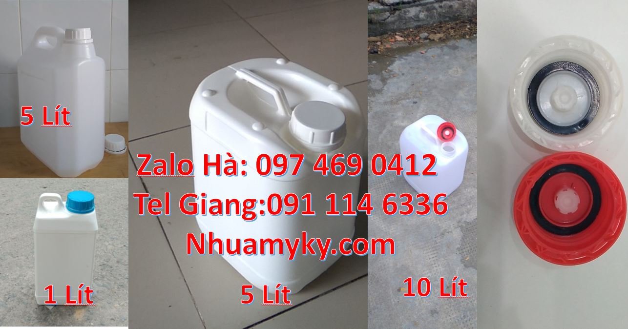Bán can nhựa 10l có nắp thoát khí đựng nước uống,can nhựa 4l đựng tươn