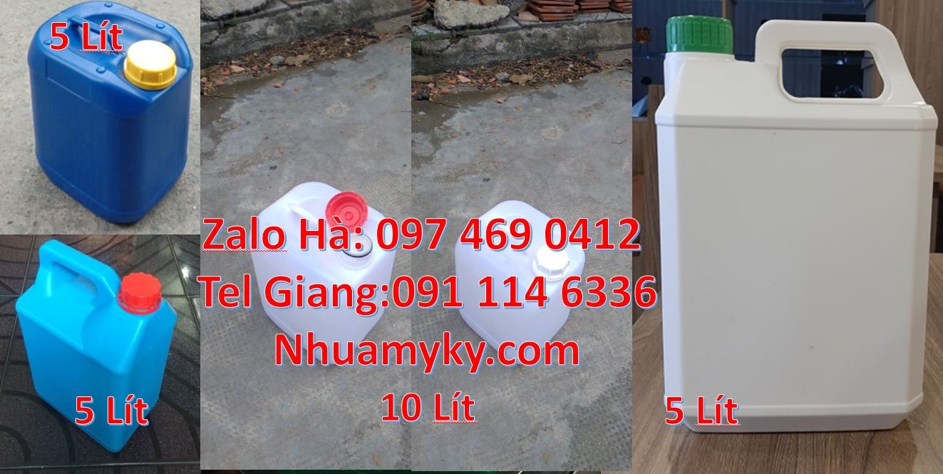 Bán can nhựa 10l có nắp thoát khí đựng nước uống,can nhựa 4l đựng tươn