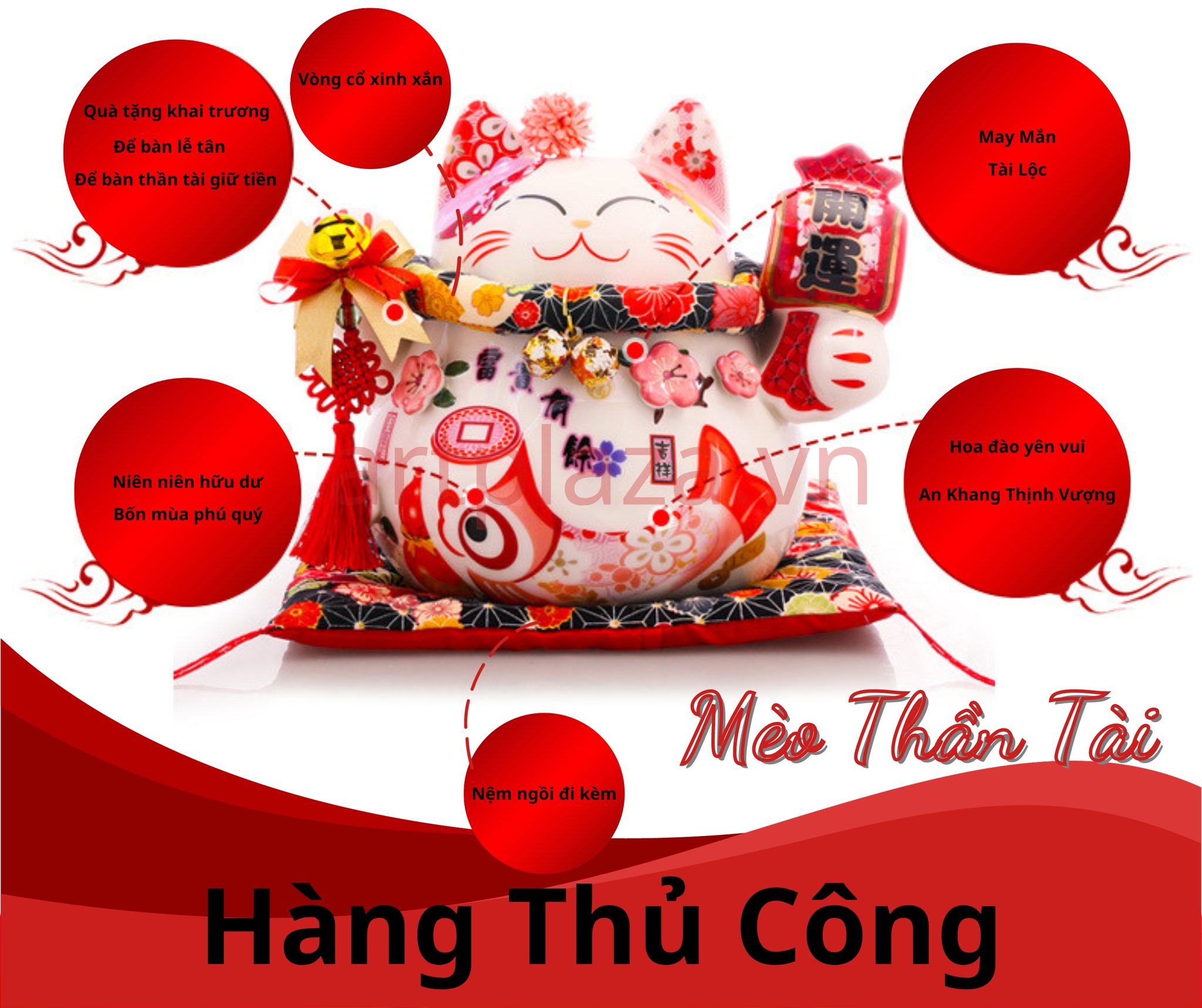 Decor phong thuỷ- mèo tiết kiệm-mèo thần tài