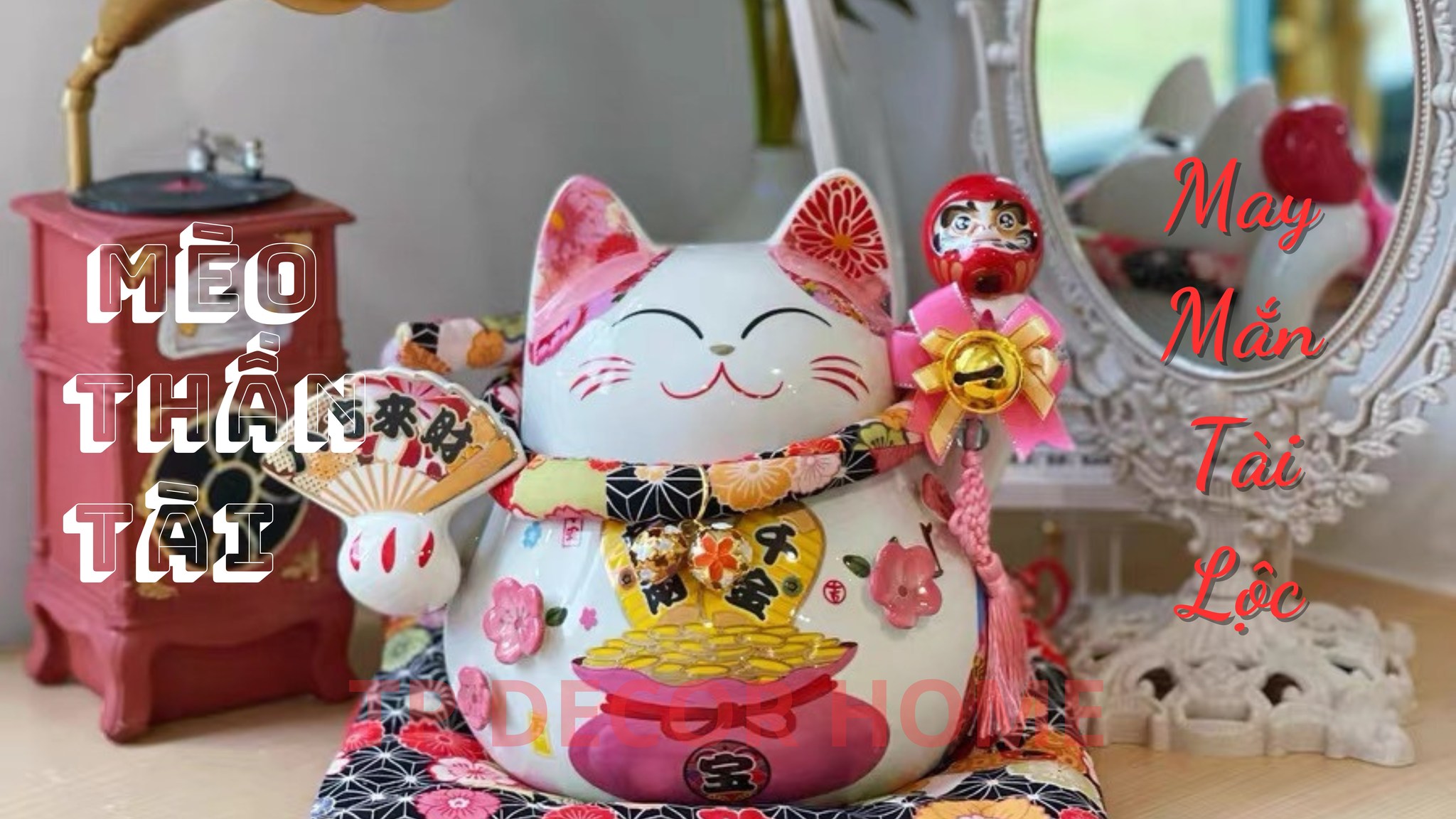 Decor phong thuỷ- mèo tiết kiệm-mèo thần tài
