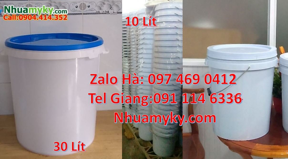 Bán thùng đựng sơn 25l nắp chiết rót,thùng sơn 22l quai sắt đựng nước