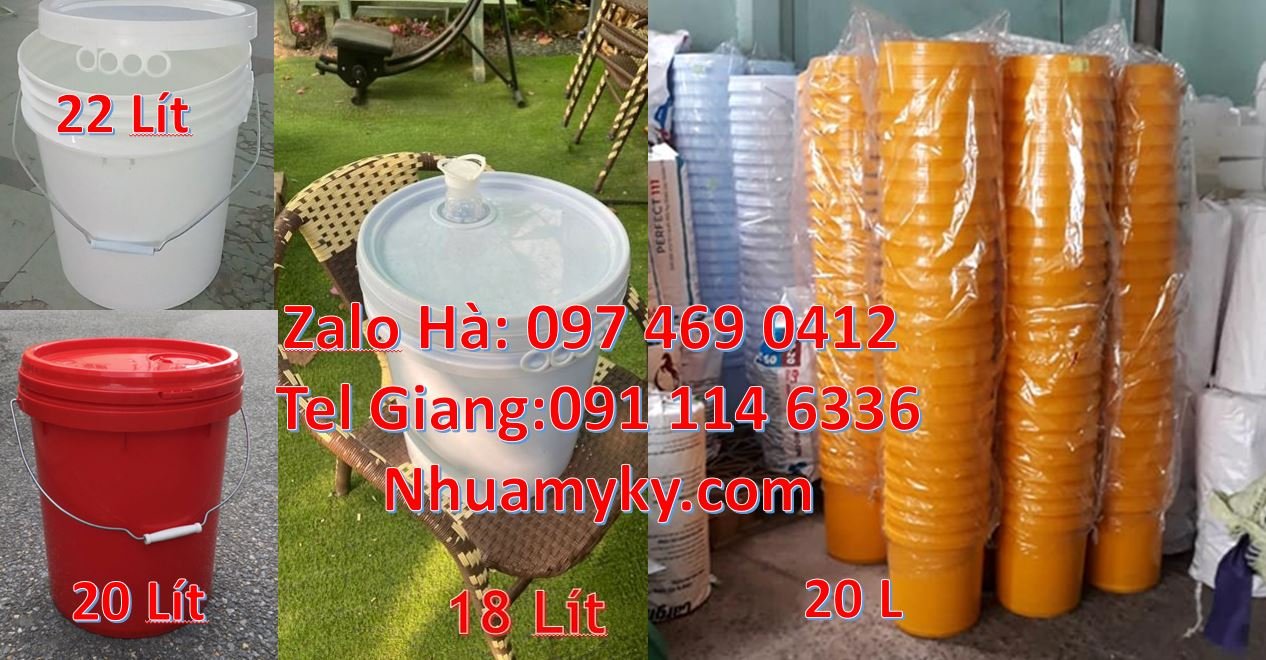 Bán thùng đựng sơn 25l nắp chiết rót,thùng sơn 22l quai sắt đựng nước