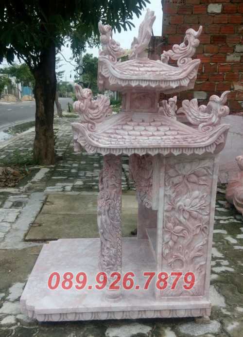 Mẫu cây hương, am thờ, miếu thờ bằng đá có mái che đẹp bán Đồng Nai