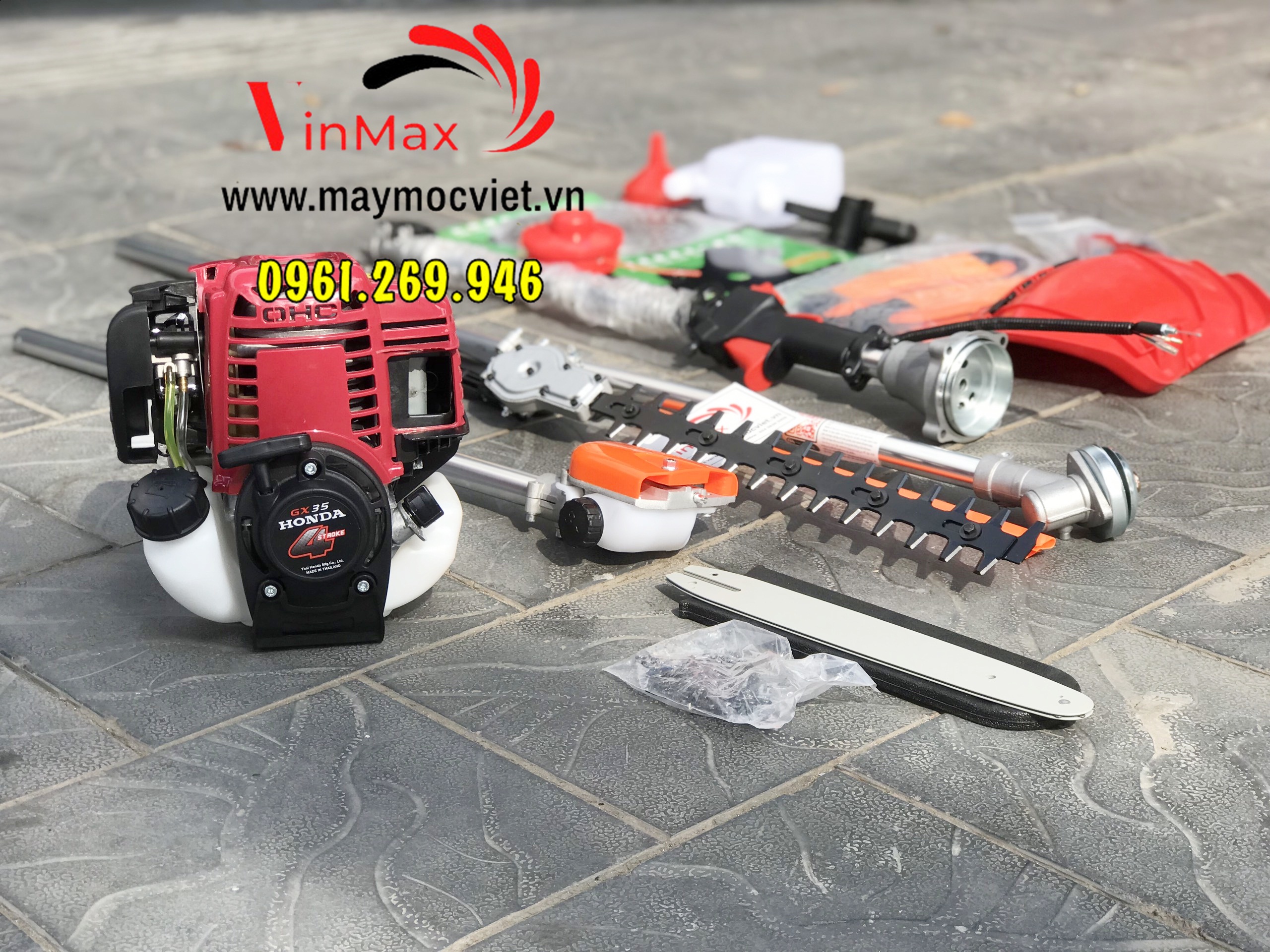 Máy cắt tỉa cành trên cao GX35 động cơ 4 thì đa chức năng