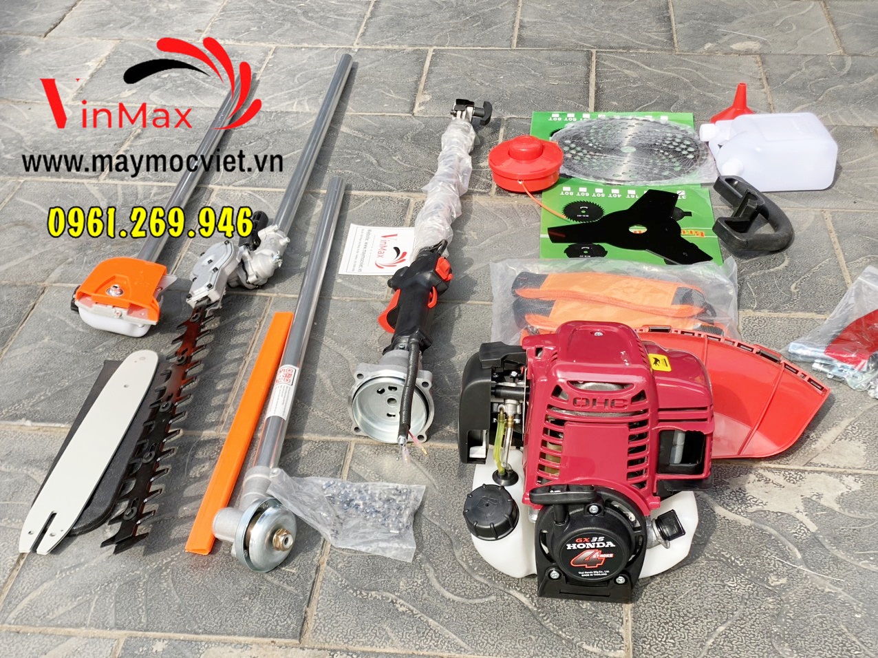 Máy cắt tỉa cành trên cao GX35 động cơ 4 thì đa chức năng