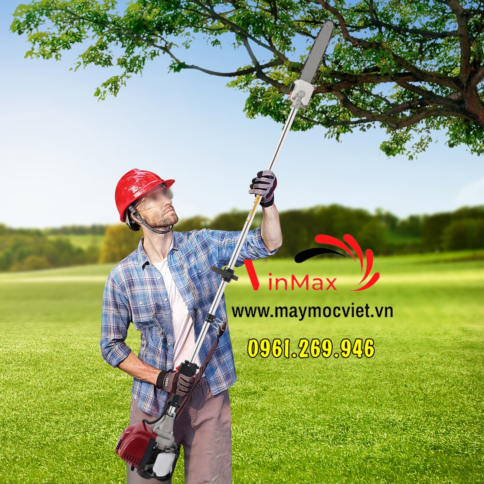 Máy cắt tỉa cành trên cao GX35 động cơ 4 thì đa chức năng