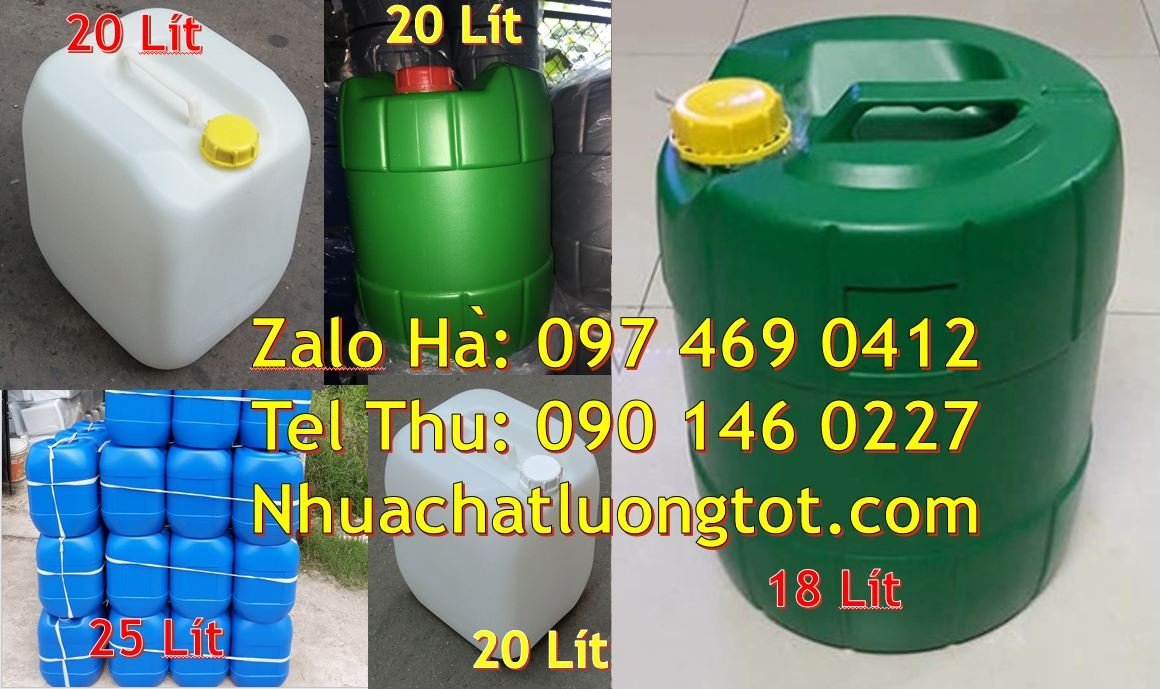 Bán can nhựa 25l có nắp thoát khí đựng nước tẩy rửa,can nhựa 20l màu đ