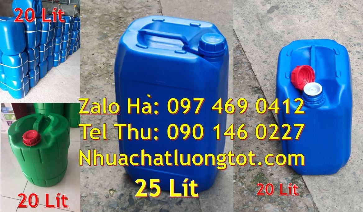 Bán can nhựa 25l có nắp thoát khí đựng nước tẩy rửa,can nhựa 20l màu đ