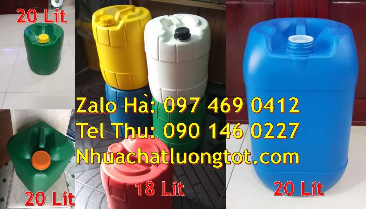 Bán can nhựa 20l có nắp thoát khí giá rẻ,can nhựa 18l đựng hóa chất ta