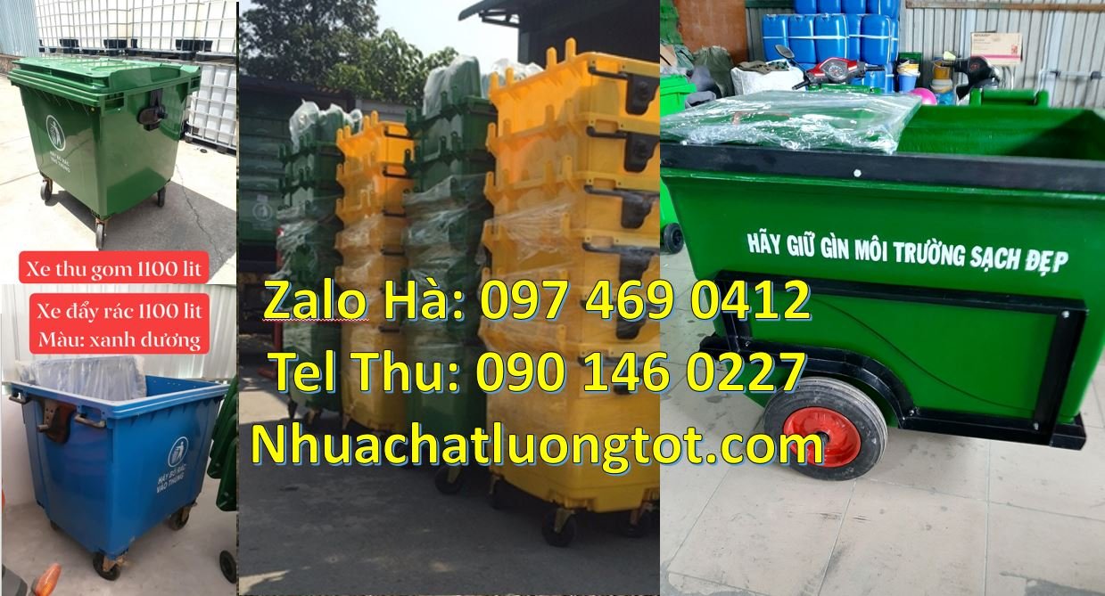 Bán xe thu gom rác cỡ lớn 660l giá rẻ,xe thu gom rác 1000l có 3 bánh h