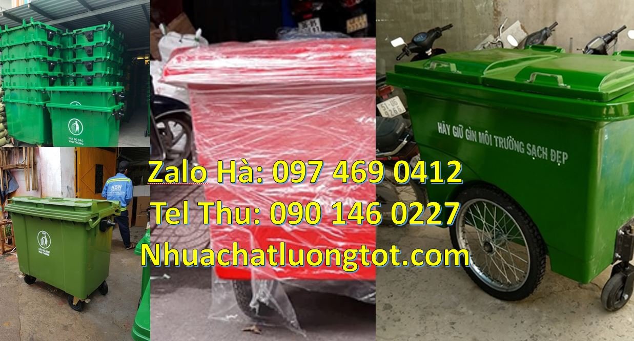 Bán xe thu gom rác cỡ lớn 660l giá rẻ,xe thu gom rác 1000l có 3 bánh h