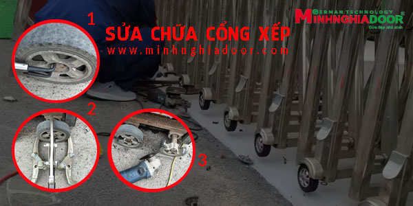 Bánh xe cổng tự động - Bánh xe cổng xếp D 23mm