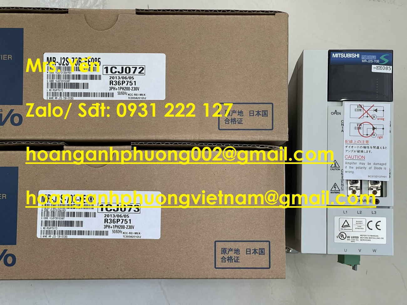 MR-J2S-70B-EE085 BỘ ĐIỀU KHIỂN MITSUBISHI  HOÀNG ANH PHƯƠNG