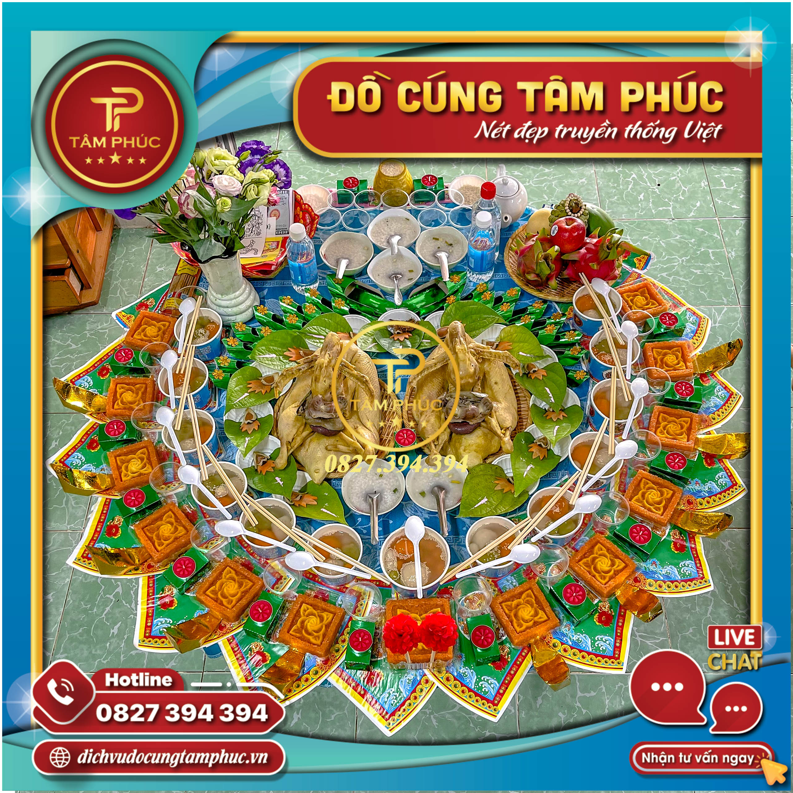 Mâm cúng Mụ cho bé Trai và bé Gái trọn gói.