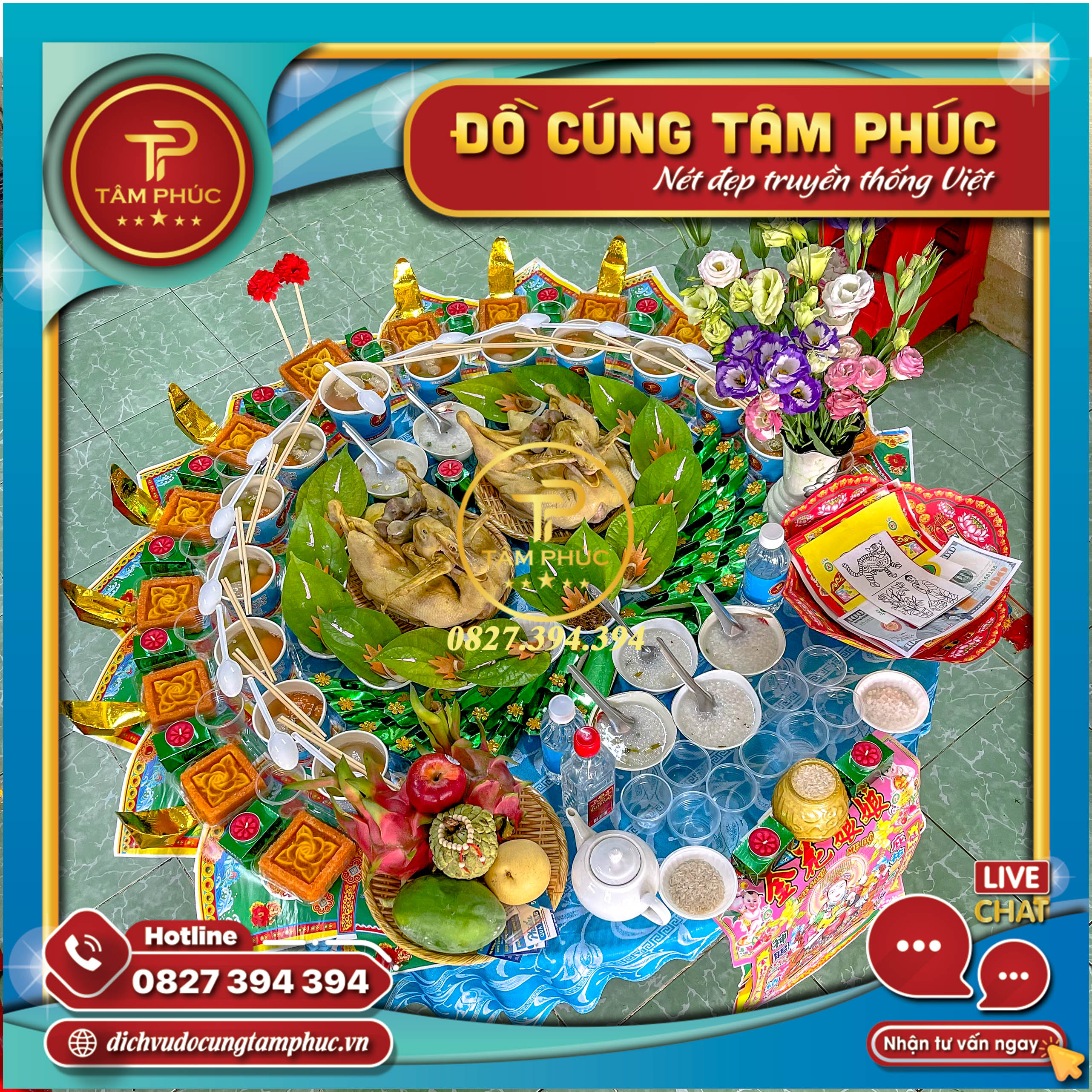 Mâm cúng Mụ cho bé Trai và bé Gái trọn gói.
