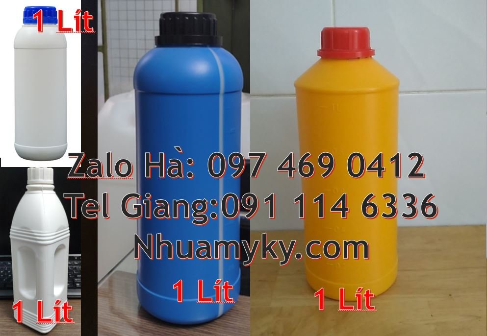 Bán chai nhựa 1l có nắp thoát khí giá rẻ,chai nhựa 0.5l có nắp vặn màu