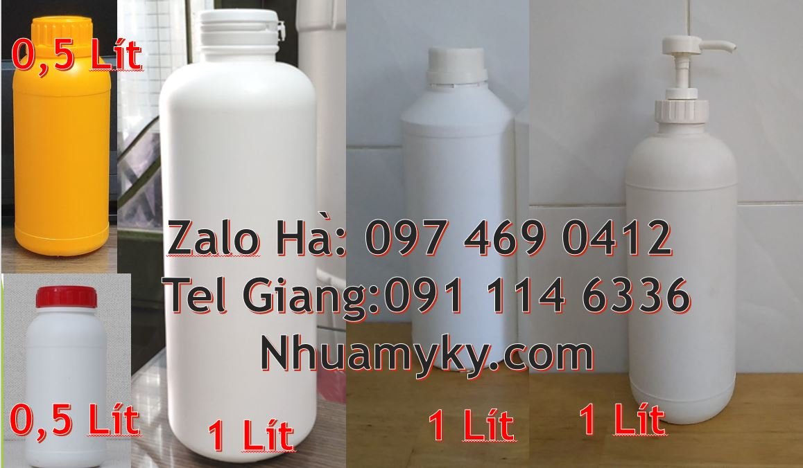 Bán chai nhựa 1l có nắp thoát khí giá rẻ,chai nhựa 0.5l có nắp vặn màu