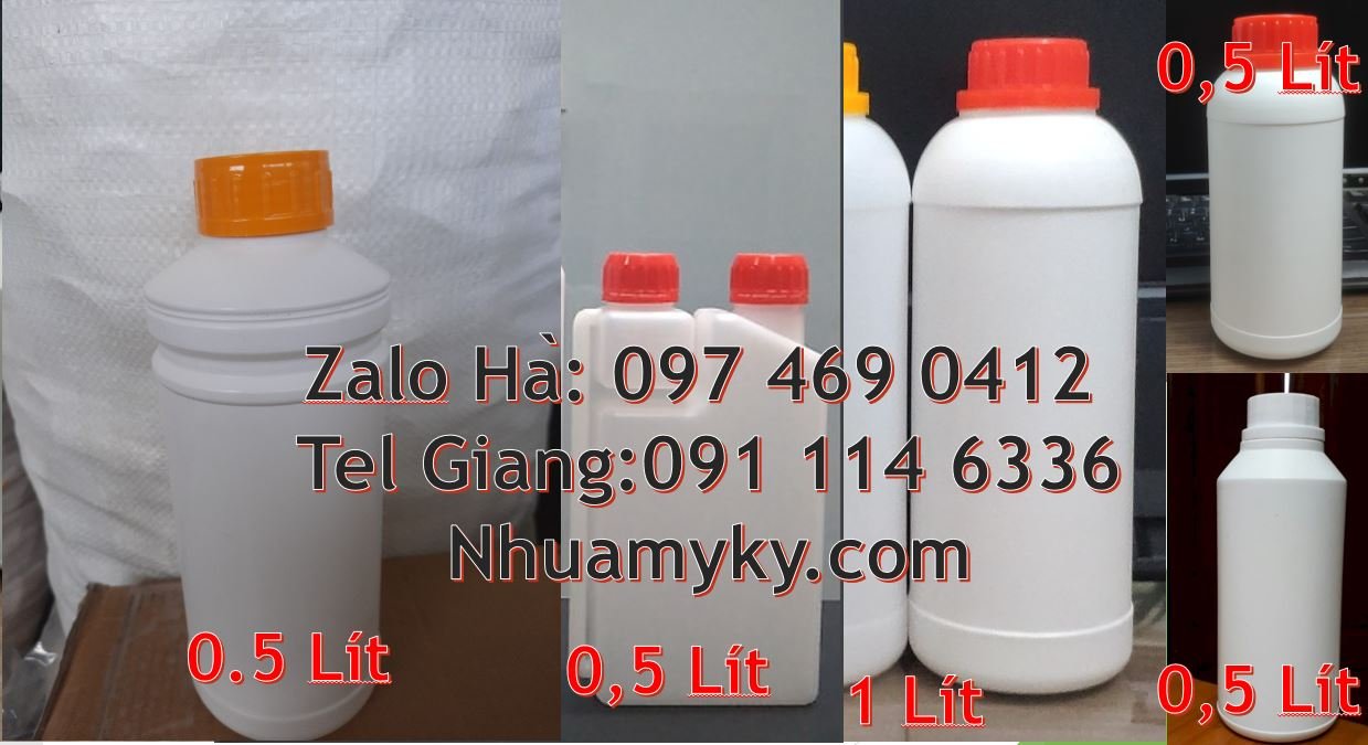 Bán chai nhựa 1l có nắp thoát khí giá rẻ,chai nhựa 0.5l có nắp vặn màu