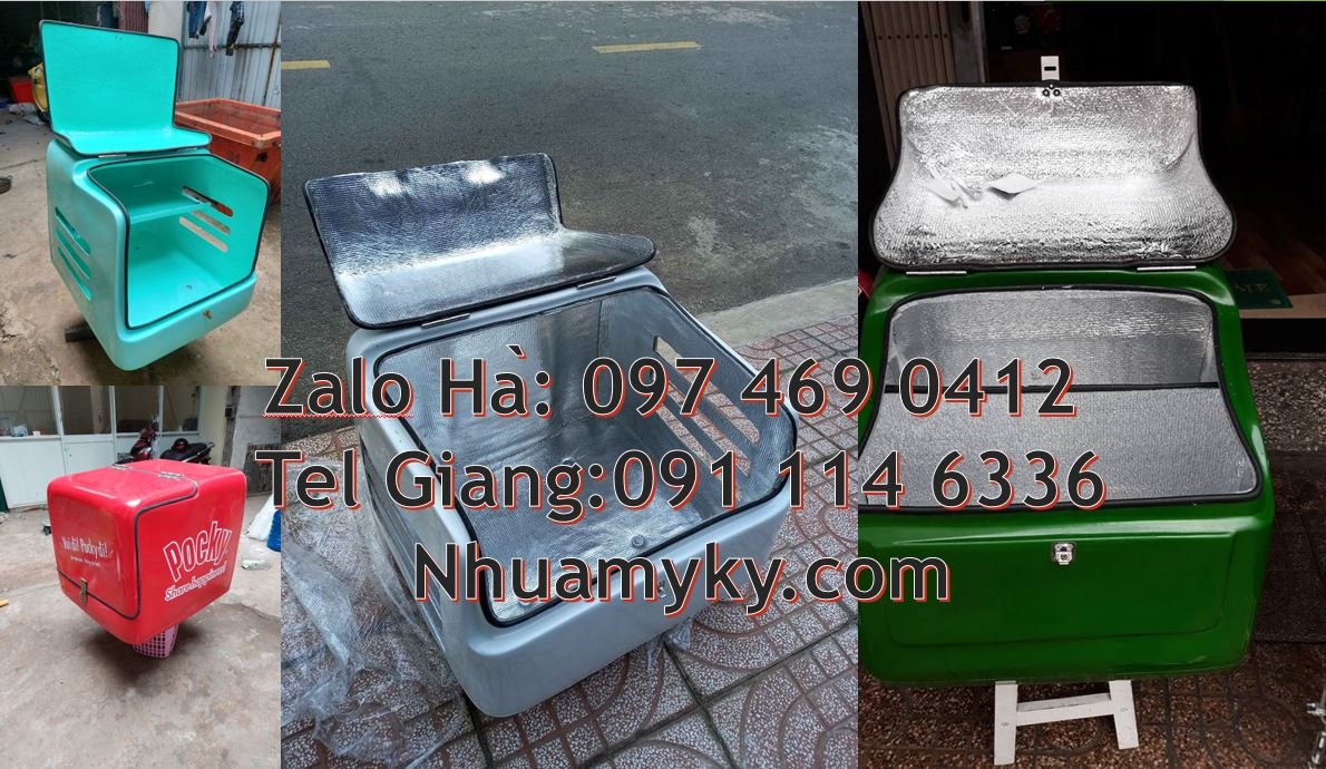 Bán thùng giao hàng đằng sau xe máy,thùng giao đồ ăn nước uống sau xe