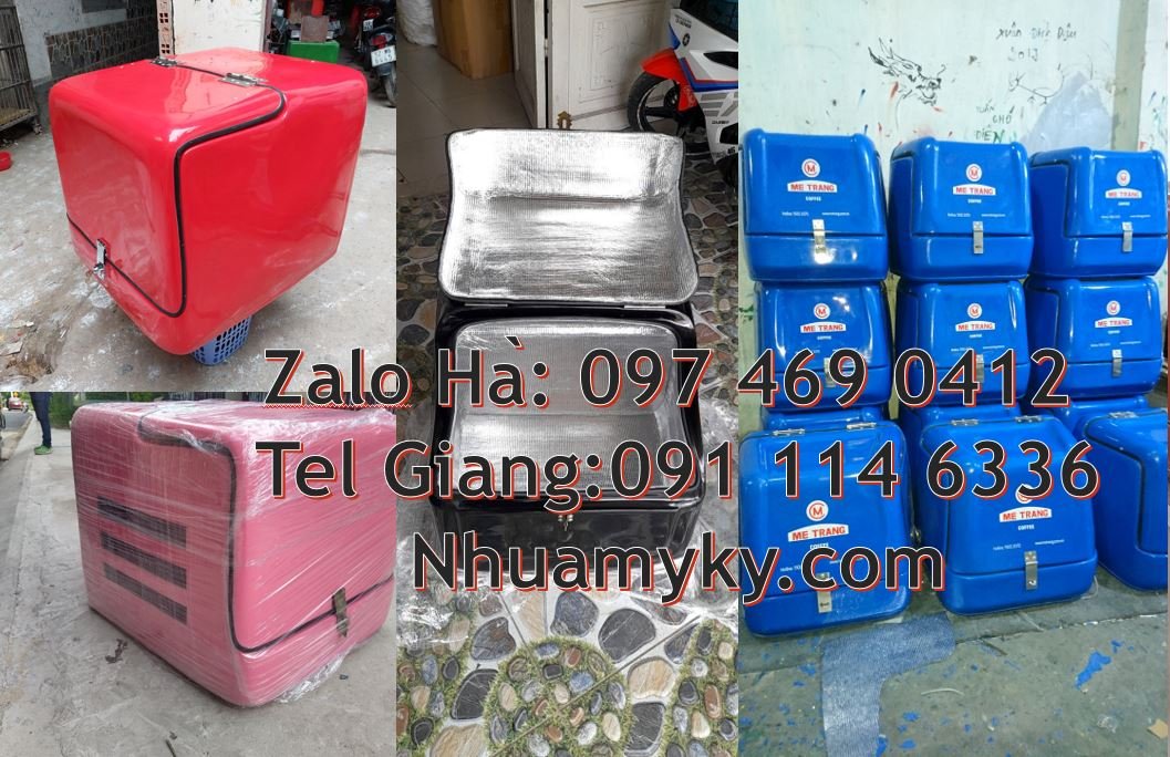 Bán thùng giao hàng đằng sau xe máy,thùng giao đồ ăn nước uống sau xe