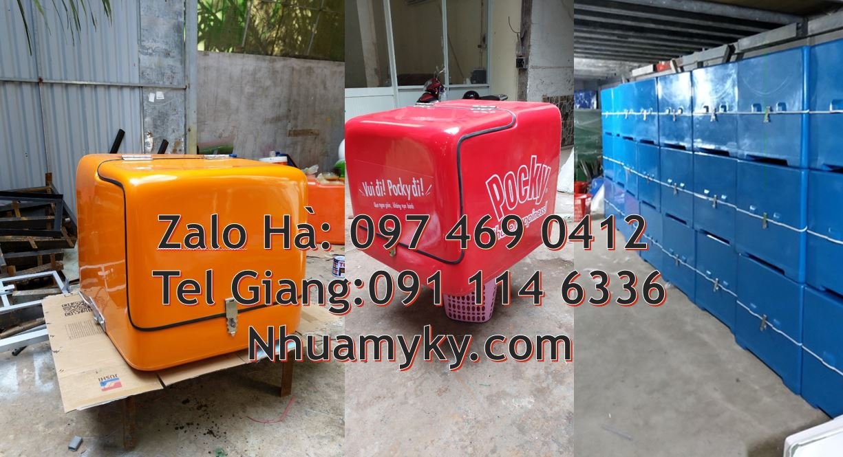 Bán thùng giao hàng đằng sau xe máy,thùng giao đồ ăn nước uống sau xe