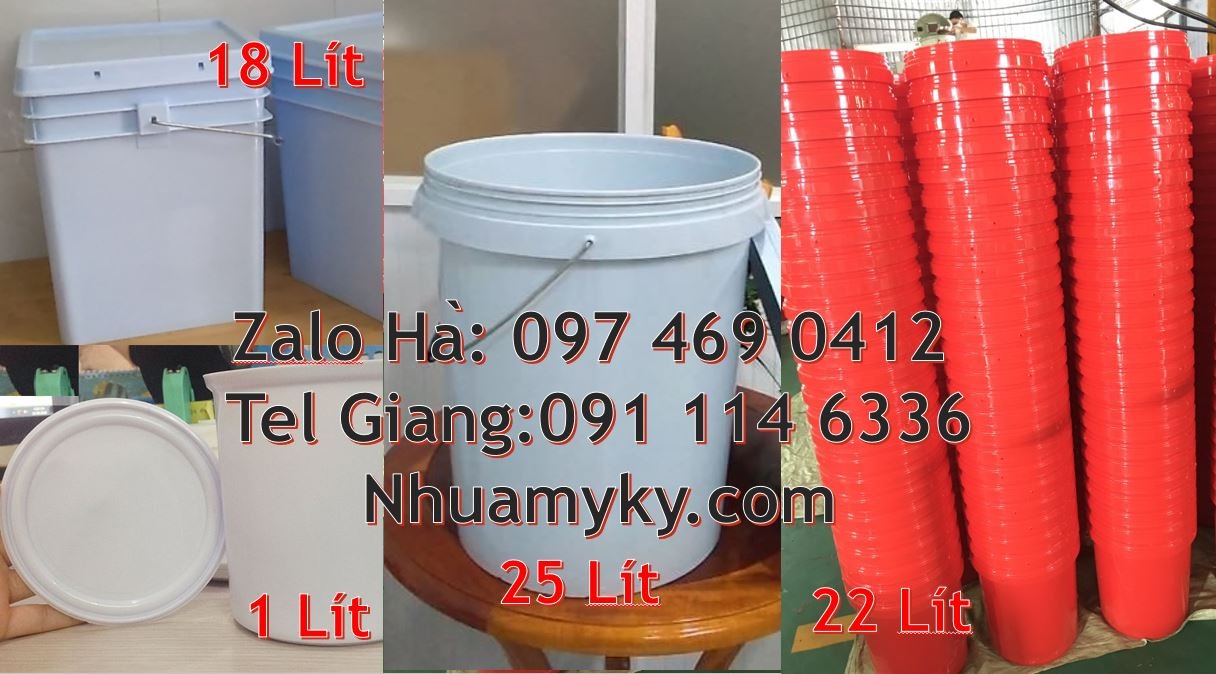 Bán thùng nhựa đựng sơn 20l có quai sắt,vỏ thùng sơn 22l có nắp chiết