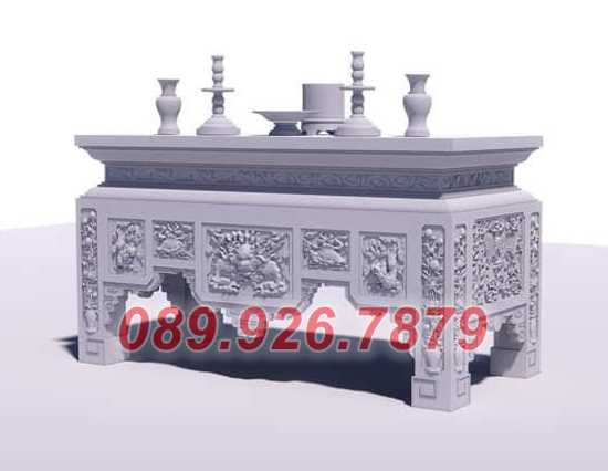 Bàn thờ đá - Mẫu bàn thờ bằng đá khối trắng, xanh bán Sài Gòn