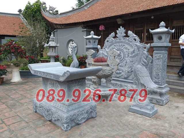 Bàn thờ đá - Mẫu bàn thờ bằng đá khối trắng, xanh bán Sài Gòn