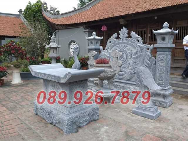 Bàn thờ đá - Mẫu bàn thờ bằng đá khối trắng, xanh bán Sài Gòn