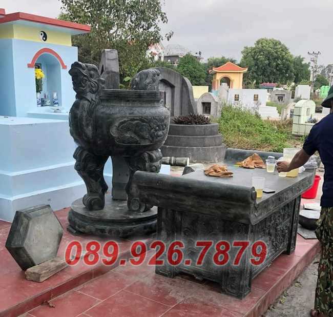 Bàn thờ đá - Mẫu bàn thờ bằng đá khu nghĩa trang ông bà, gia tộc