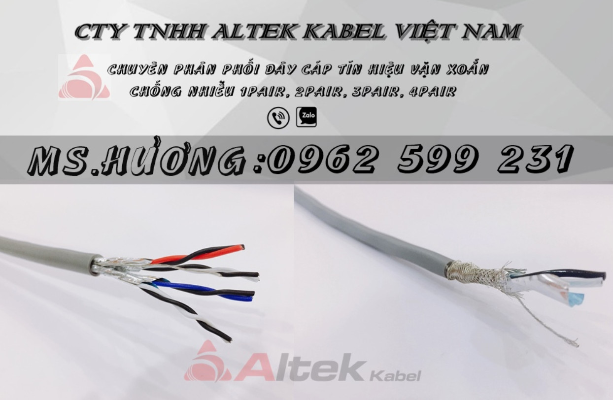 Cáp tín hiện vặn xoắn Altek kabel 2 Pair 16AWG, 18AWG, 20AWG, 24AWG
