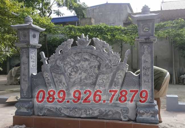Cuôn thư đá - Mẫu cuốn thư đá nhà chùa, miếu, lăng mộ bán Bạc Liêu