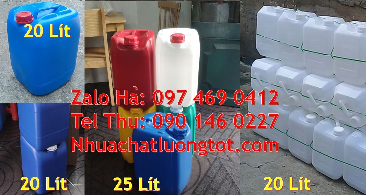 Bán can nhựa 25l có nắp thoát khí đựng thực phẩm.can nhựa 20l màu trăn